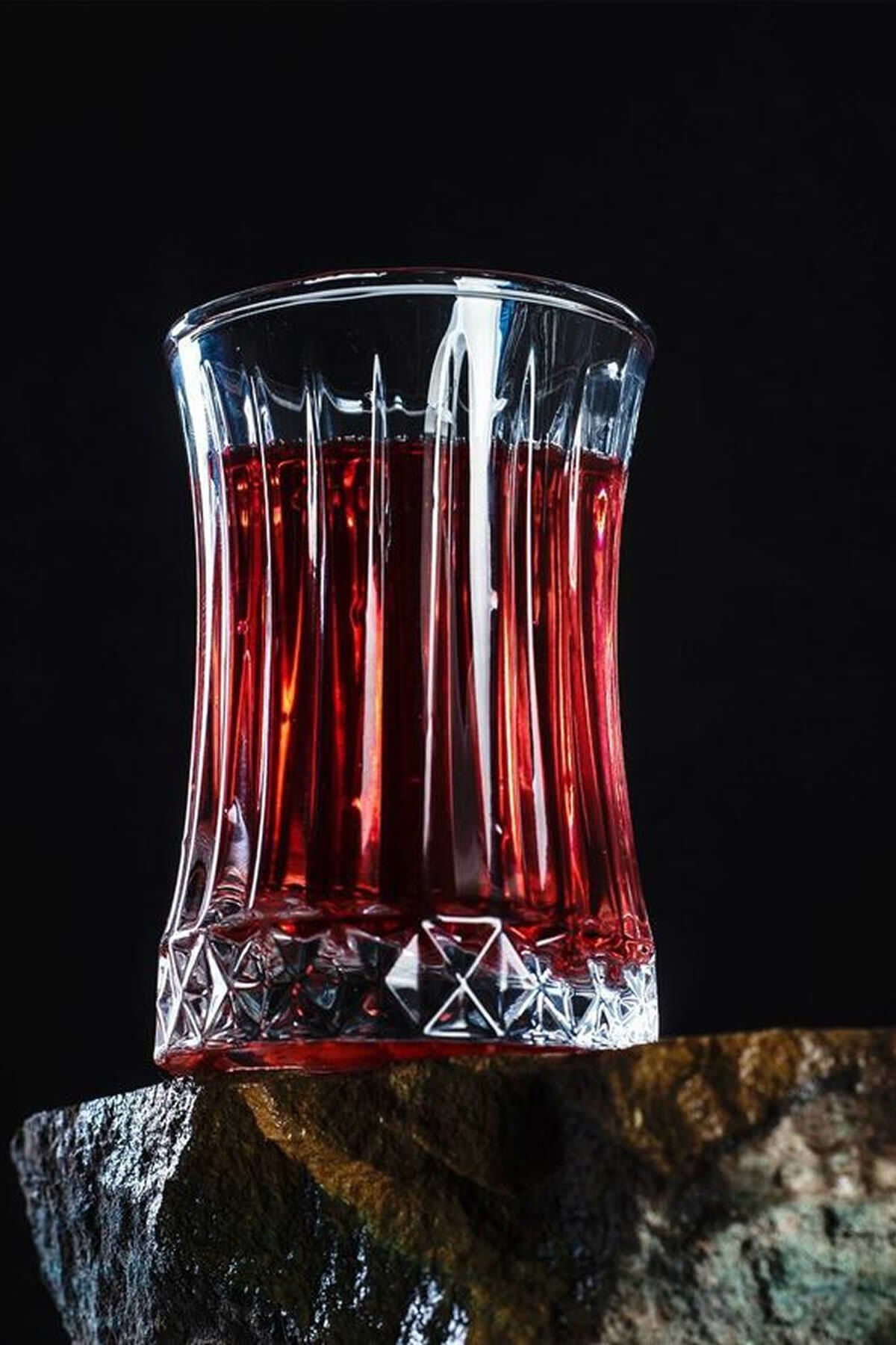 6 Kişilik Cam Çay Bardağı Kristal 6 lı