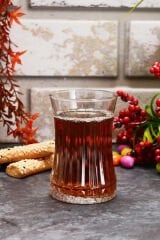 6 Kişilik Cam Çay Bardağı Kristal 6 lı