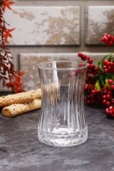 6 Kişilik Cam Çay Bardağı Kristal 6 lı