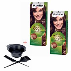 Palette Kalıcı Doğal Renkler 4-60 Açık Çikolata Kahve X 2 Adet + Boyama Seti
