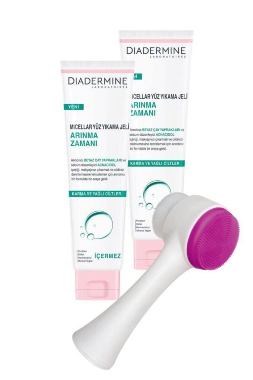 Diadermine Micellar Yüz Yıkama Jeli Arınma Zamanı 150 ml X 2 Adet+Yüz Temizleme Fırçası