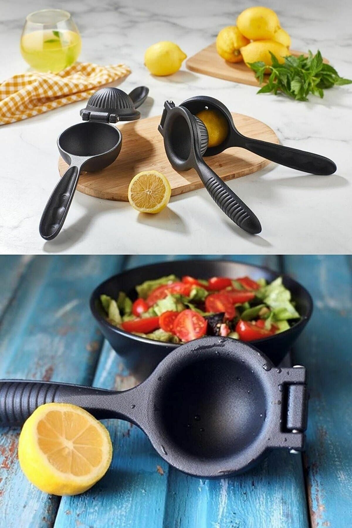 Döküm Limon Mandalina Sıkacağı Siyah Sıkacak