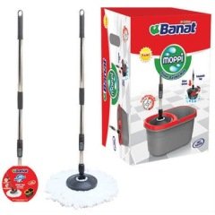 Banat Temizlik Seti Moppi Döner Başlıklı Mop Set