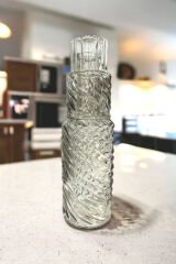 Kristal Başucu Sürahi Karaf Şişe ve Cam Bardaklı Sürahi 1,25lt