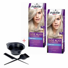 Palette Göz Alıcı Renkler 10-1 Küllü Açık Sarı 2 Adet+Boyama Seti