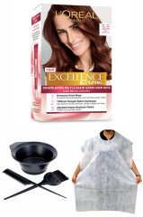 Excellence Saç Boyası 5.5 Kızıl Kestane + Saç Boyama Önlüğü + Saç Boyama Seti