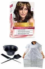 Excellence Saç Boyası 4 Koyu Kahve + Saç Boyama Önlüğü + Saç Boyama Seti