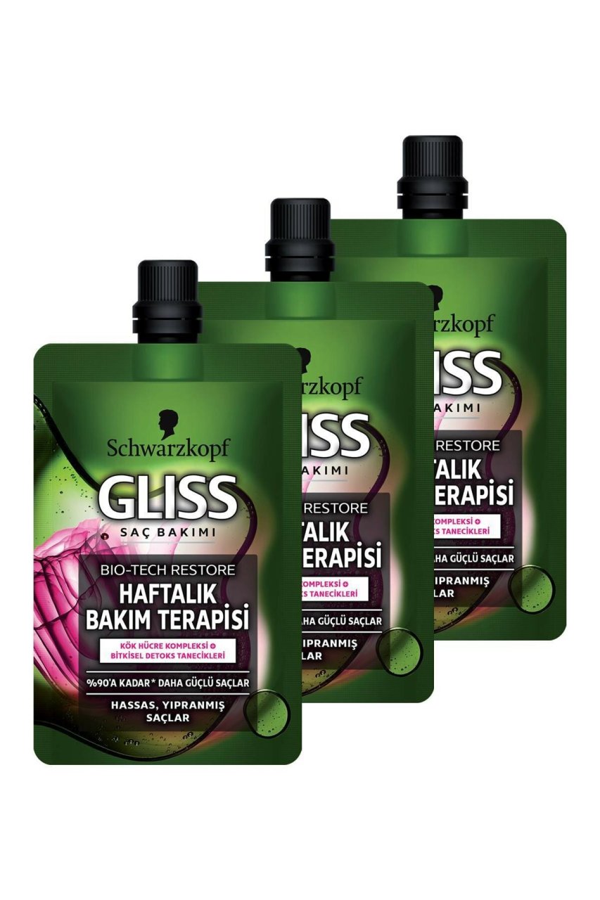 Gliss Bio-tech Restore Haftalık Bakım Terapisi 50 Ml 3'lü