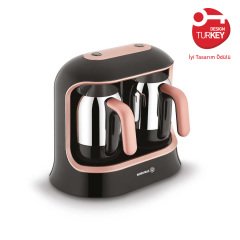 Korkmaz Kahvekolik Twin Siyah/Rosagold Otomatik Kahve Makinesi A861-02