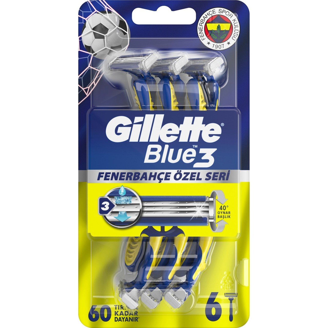 Gillette Blue3 6'lı Fenerbahce Taraftar Paketi