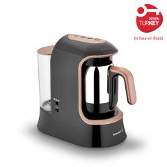 Korkmaz Kahvekolik Aqua Siyah/Rosagold Otomatik Kahve Makinesi A862-02