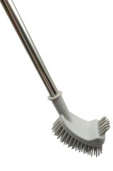 Çift Taraflı Silikon Klozet Fırçası Metal Saplı 60cm