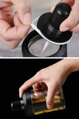 3lü Akıllı Baharatlık Cam Hazneli Kavanoz Bal Kaşıklı - Silikon Fırçalı - Baharat Kaşıklı