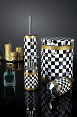 4'lü Banyo Takımı Modern Banyo Seti Mozaik Dama 5518