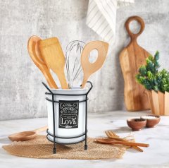 Beyaz Dekoratif Metal Kaşıklık Şık Tasarım 1029