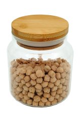 Kavanoz Cam Bambu Kapaklı 400ml KVN12